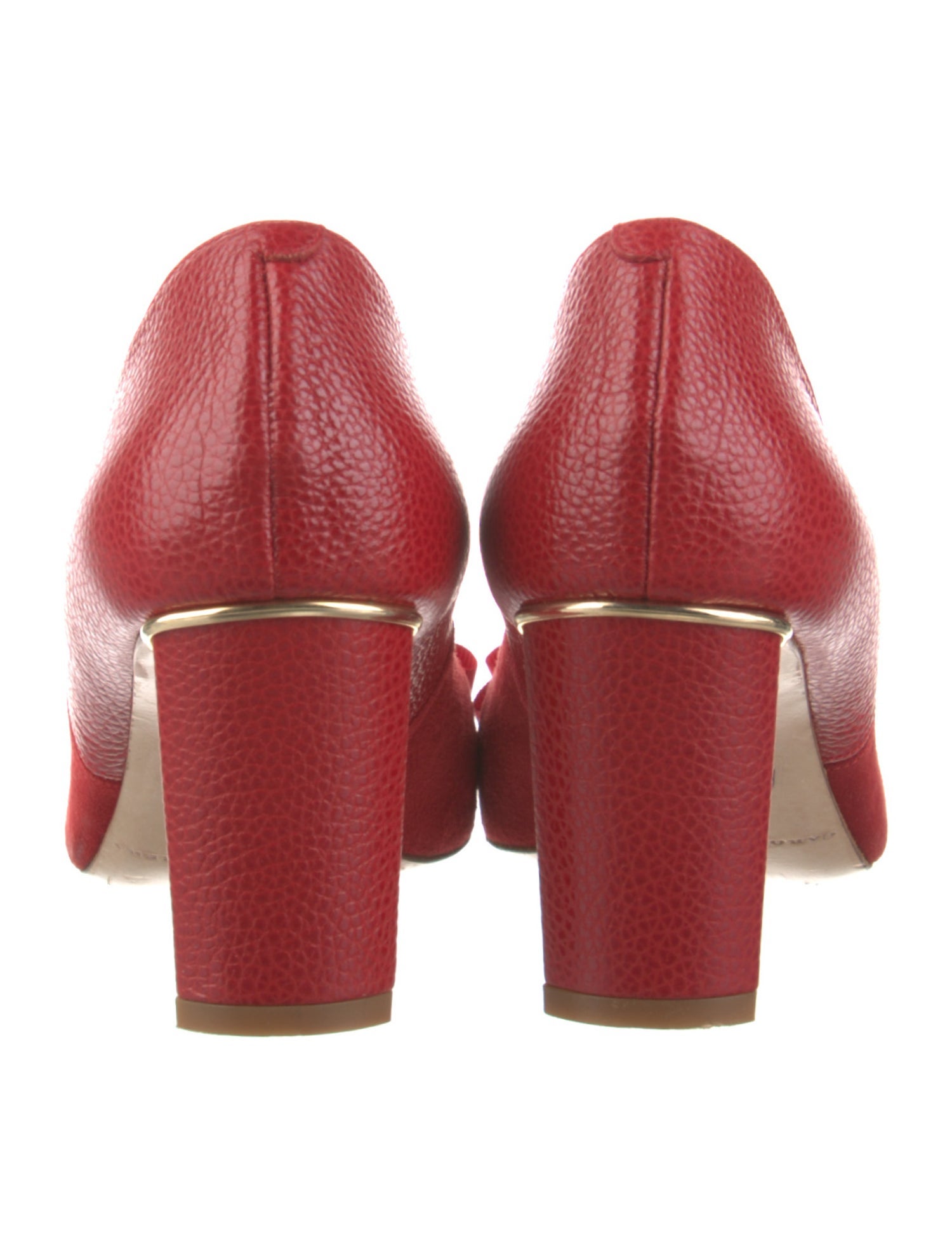 CH Carolina Herrera Leather Bow Accents Pumps
